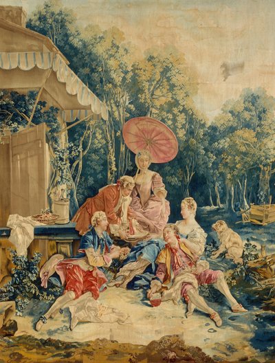 The Collation from a Set of the Italian Village Scenes by François Boucher